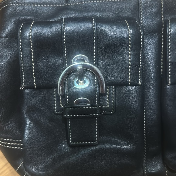 Coach black leather satchel - Picture 2 of 6